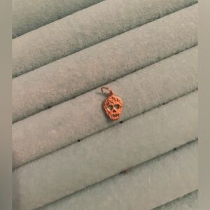 Gold Sugar Skull Charm